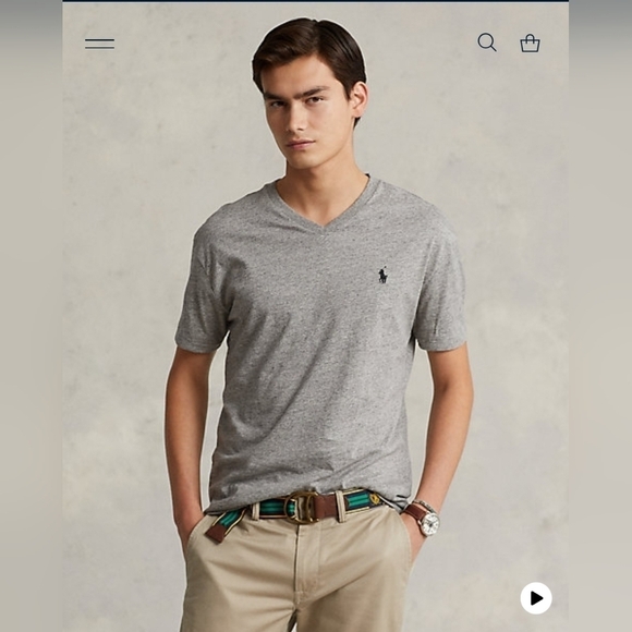Polo Ralph Lauren jersey V-Neck T-shirt - Picture 1 of 9